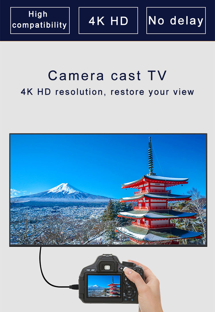 1080P 3D Mini HDMI To HDMI Cable Non Shielded 7.0mm Camera Hdmi Cable