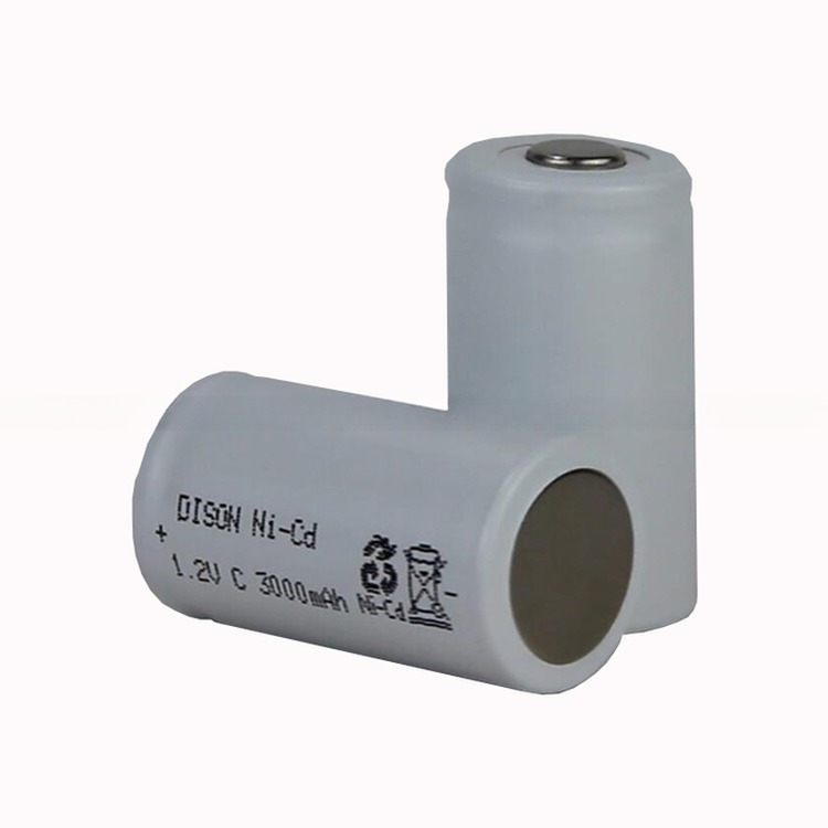 High temperature Rechargeable NI-Cd C 1.2V 2.5ah Battery Cells for emergency lightings