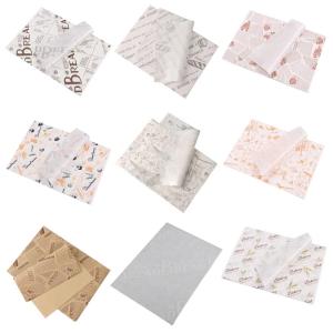 China Custom Logo Printed Greaseproof Paper Wood Pulp Bread Packaging wholesale