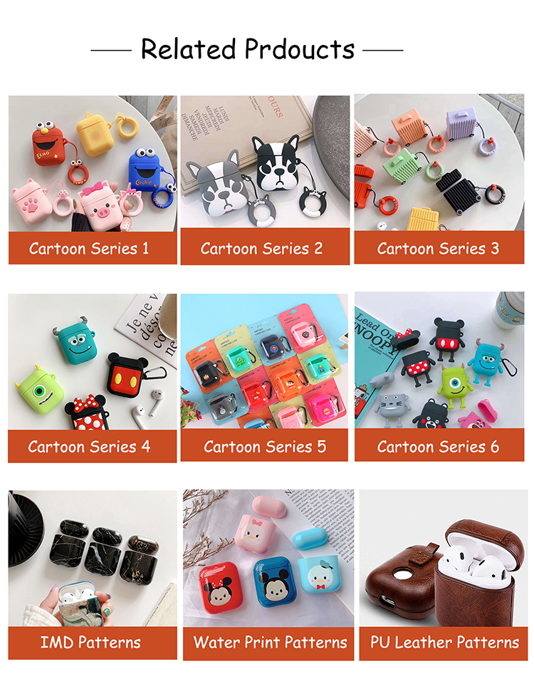 For Apple Airpod Case Cute Cartoon Soft Silicone Box For Air pod Cover