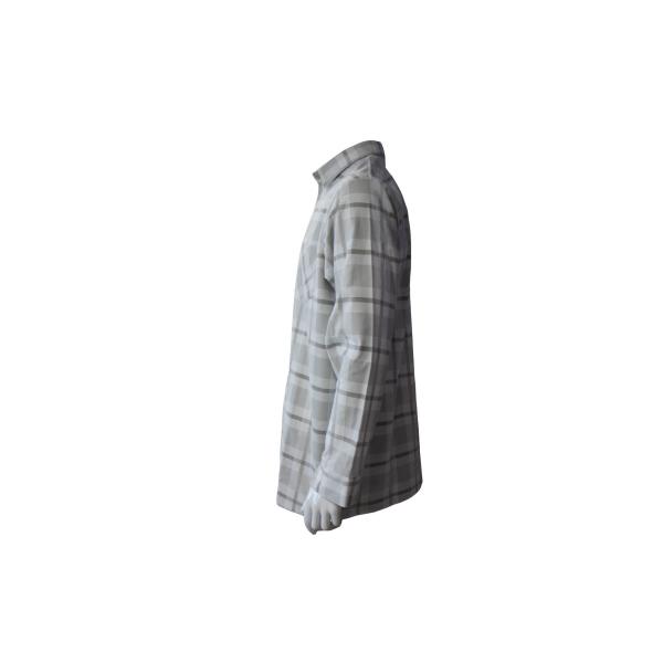 180G 100% Cotton Flannel Checked Shirt Off White & Gray Color