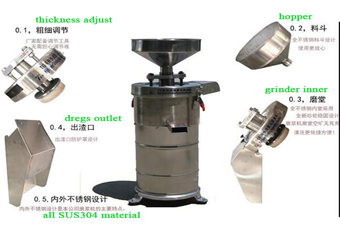 hot sell SUS304 material soybean grinder machine/soya milk making machine/soybean grinding machine