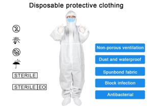 China White Non Woven Mildew Free Protective Isolation Clothing wholesale