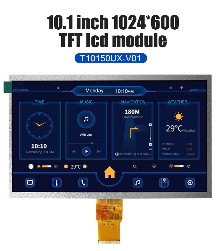 Polcd 1024X600 10.1 Inch Capacitive Touch Screen EK79001 TFT LCD Display