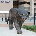 Outdoor Bronze Statues Sculpture Bronze Tiger Figurine Life Size 135cm