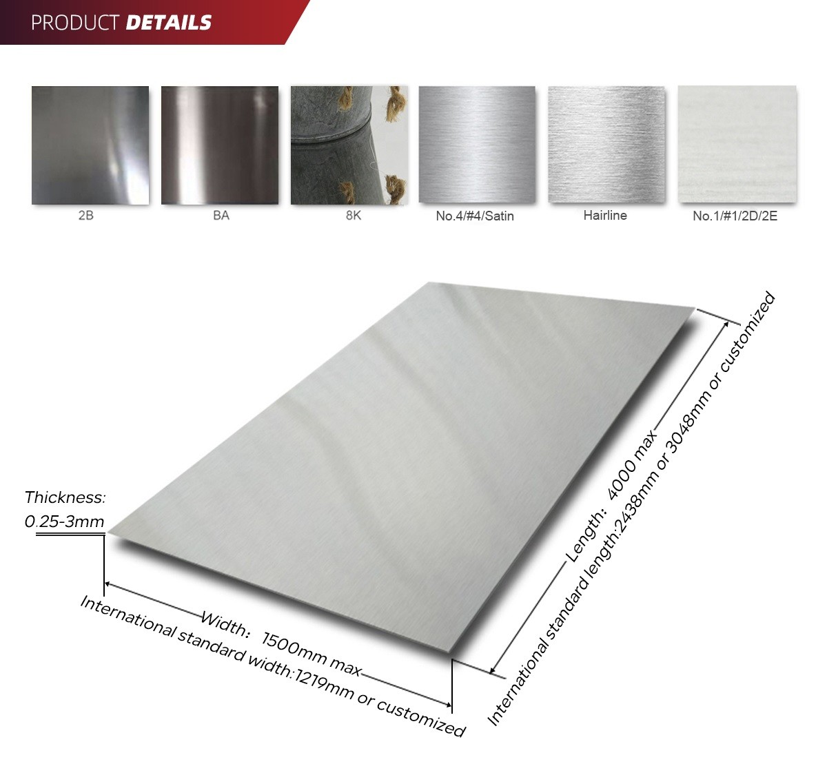 SS 304 Brushed No 4 Satin Finish Stainless Steel Sheet for Elevator Decortaion