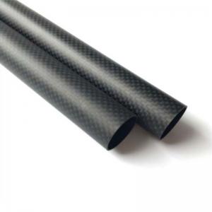 China 500mm Length 3K Pure Carbon Fiber Round Tube Impact Resistant on sale