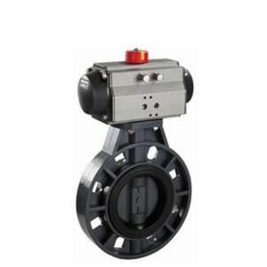 China UPVC Water Flow Control Pneumatic Butterfly Valve DN100 4 Inch Wafer Butterfly Valve wholesale