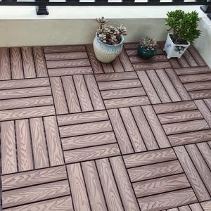 China Non Slip WPC DIY Decking 600 X 300MM Garden Terrace Diy Wood Deck Tiles on sale