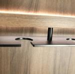 12 Hook Rustic Wall Mounted Kitchen Wood Rack 60X60X50cm