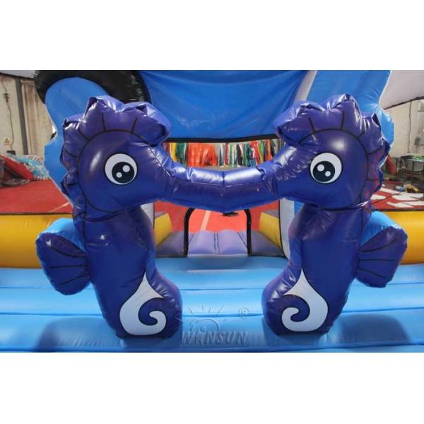 Dolphin Inflatable Fun City 9.1x8.8x5.1m For Festival Activities