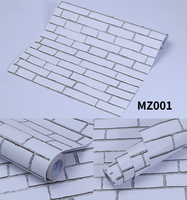 3D Slate Stone Brick Effect Wallpaper PVC 3D Brick Wallpaper For Walls