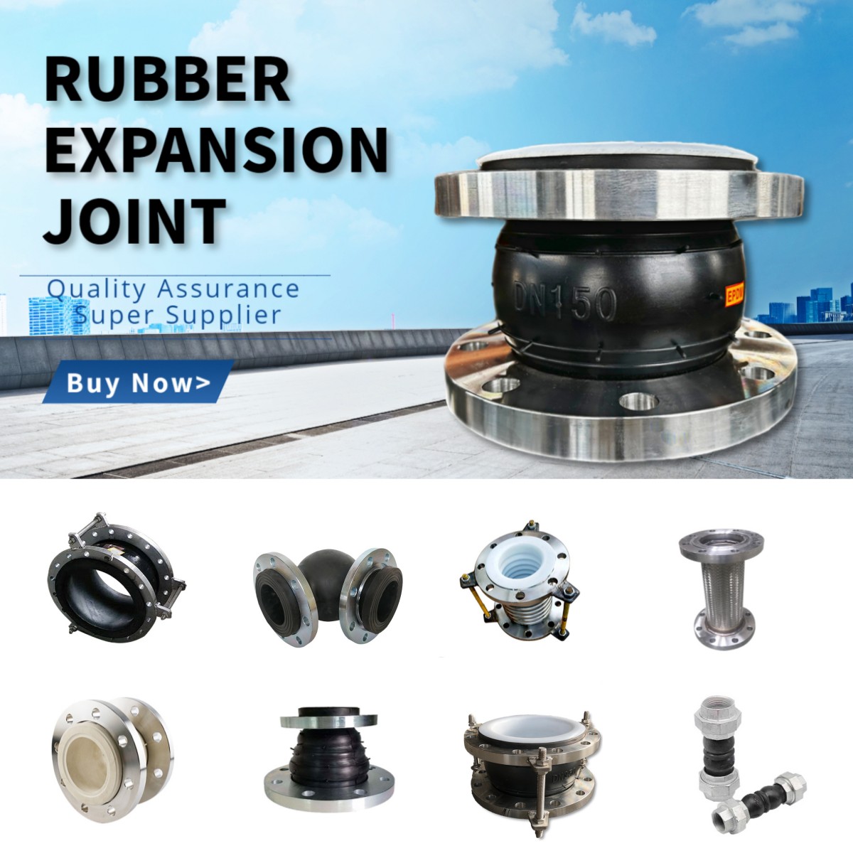Stainless Steel Counter Flange Epdm Rubber Expansion Joint for Corrosive Environments