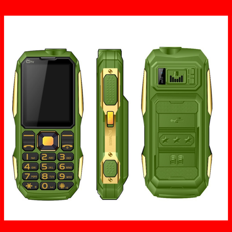 New Wholesale OEM 2.4" Screen Phone Rugged Waterproof Feature Mobile Phones With Big Battery Power Bank Loud