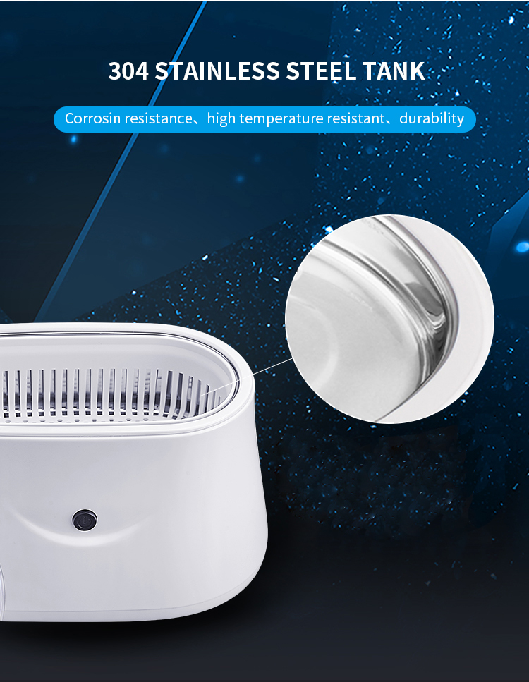 Electric Ultrasonic Dental Cleaner 650ml Tank With 40khz Frequency