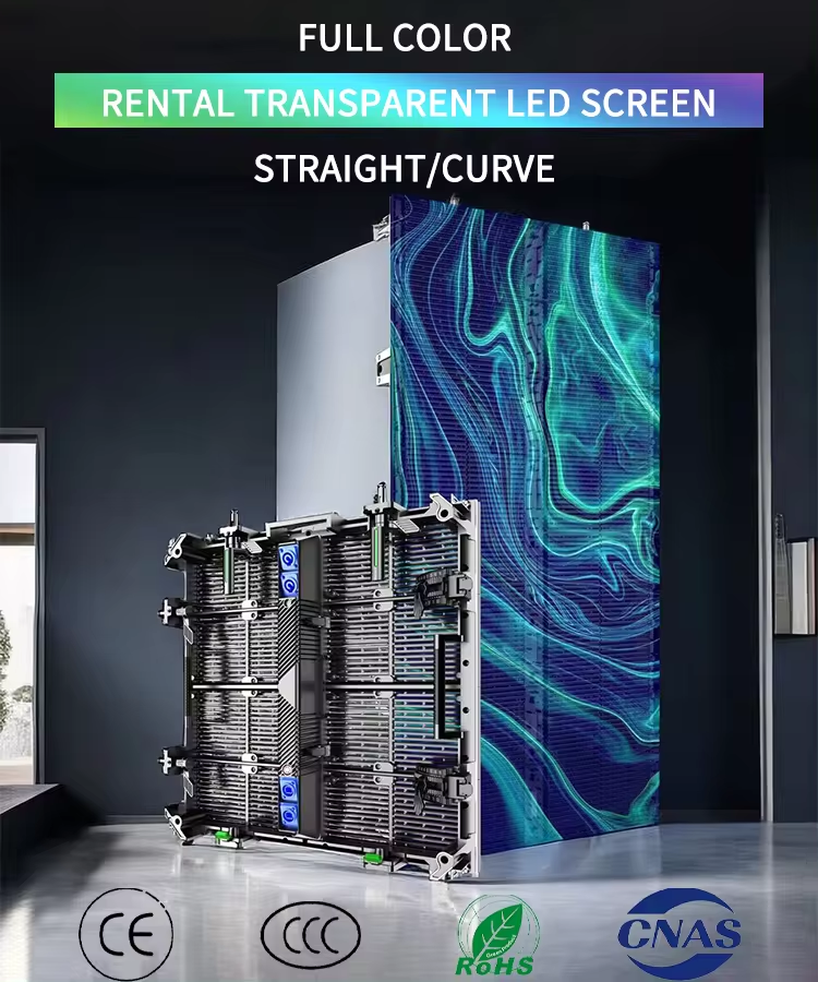 HD P3.91-7.82 Outdoor Transparent LED Screen Display Rental Full Color