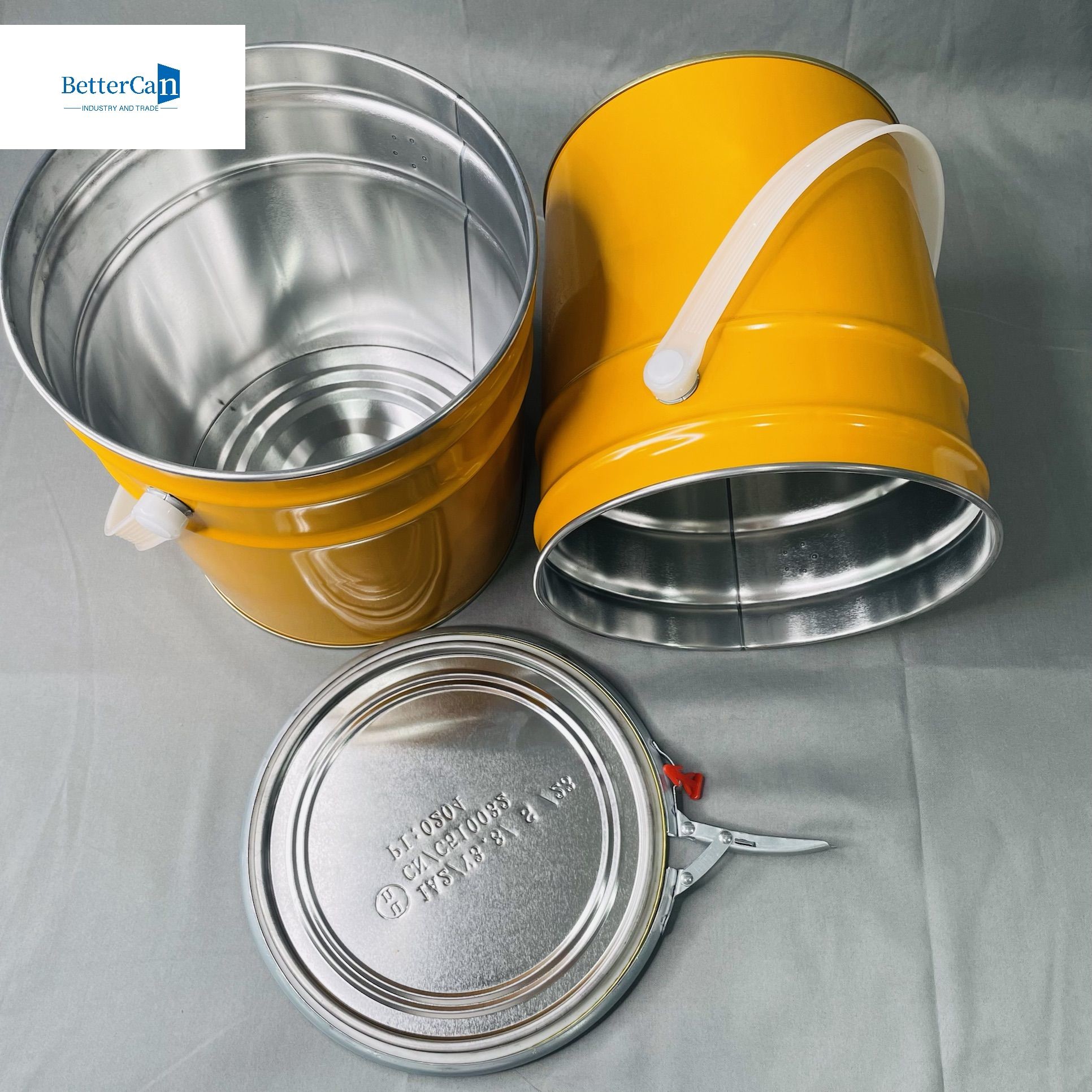 5 Liter Conical Bucket With Printing Color Metal Handle Paint Container