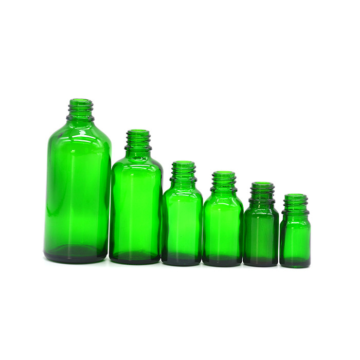 50ml green Glass Oil Bottles With Gold ALuminum dropper
