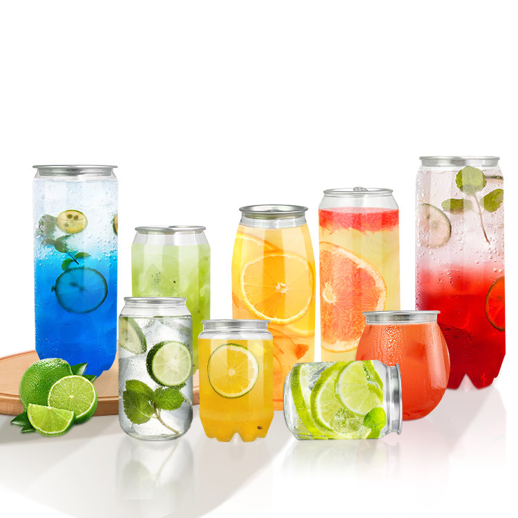 210ml Capacity Plastic Food Jar Jars With Aluminum Easy Open Lids