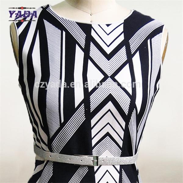 2018 geometric print design fashion clothing dresses lady for fat women