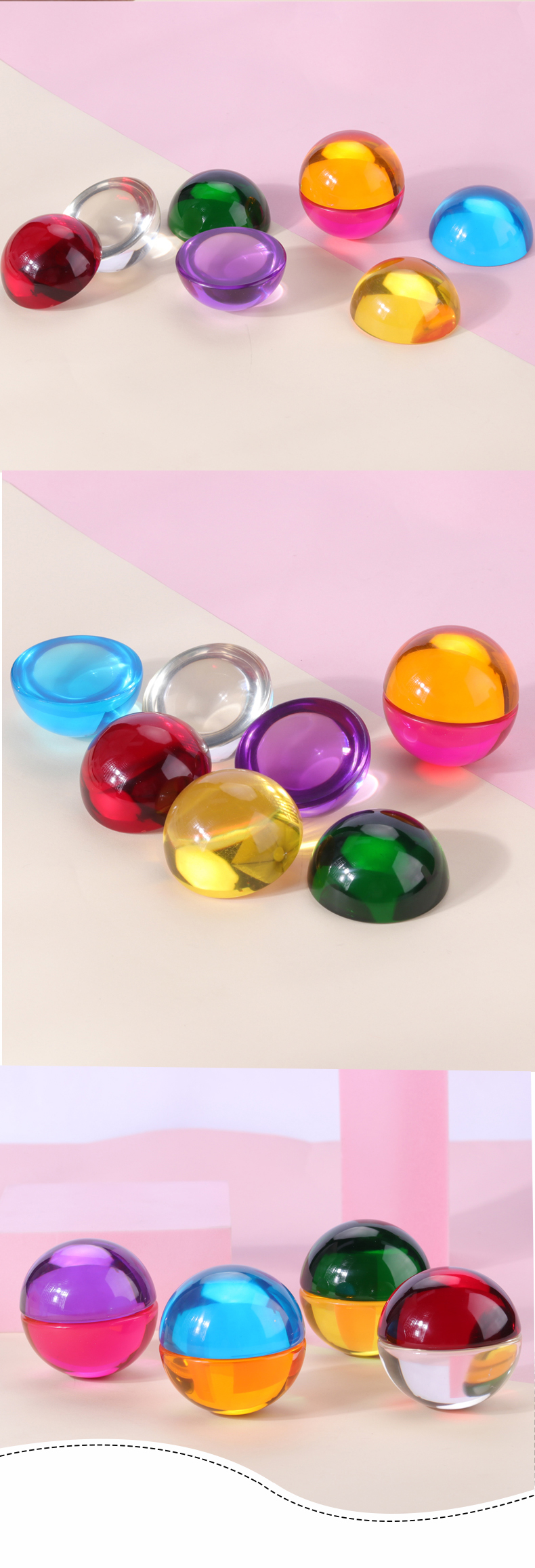 400g Clear Acrylic Hemisphere Dome Home Decoration For Business Gift