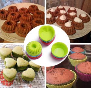 China Multiapplication Silicone Baking Moulds Heat Resistant 5 Pans 3 Cups wholesale