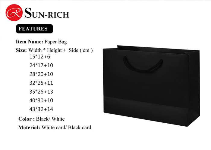 China High Quality Custom Black Shopping Paper Bag
