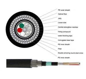China 2-144C GYTA33 Underwater Outdoor Fiber Optic Cable With Steel Armored for Submarine wholesale