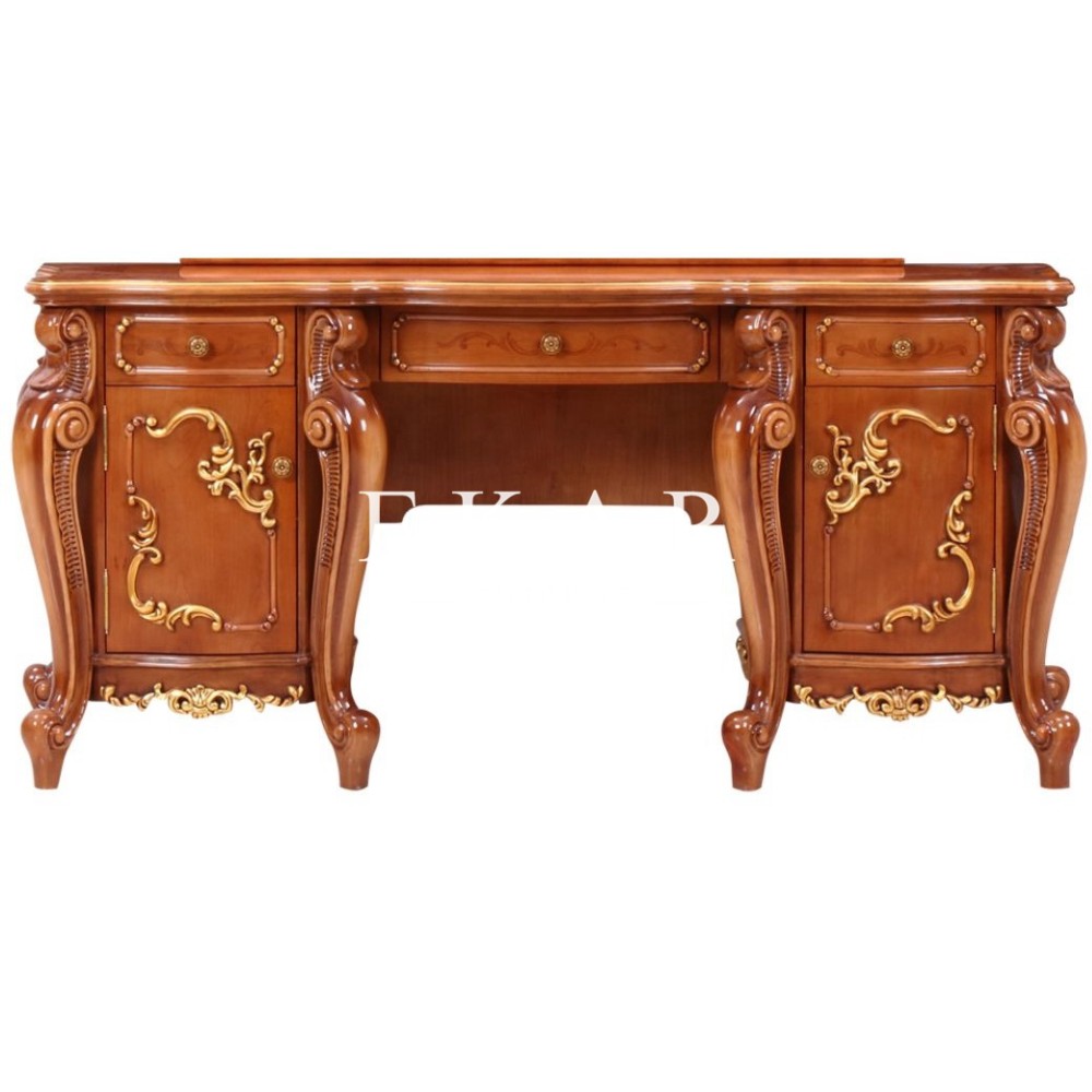 Makeup Vanity Table European Style Antique Dressing Carved Wooden Mirror LS-A312F