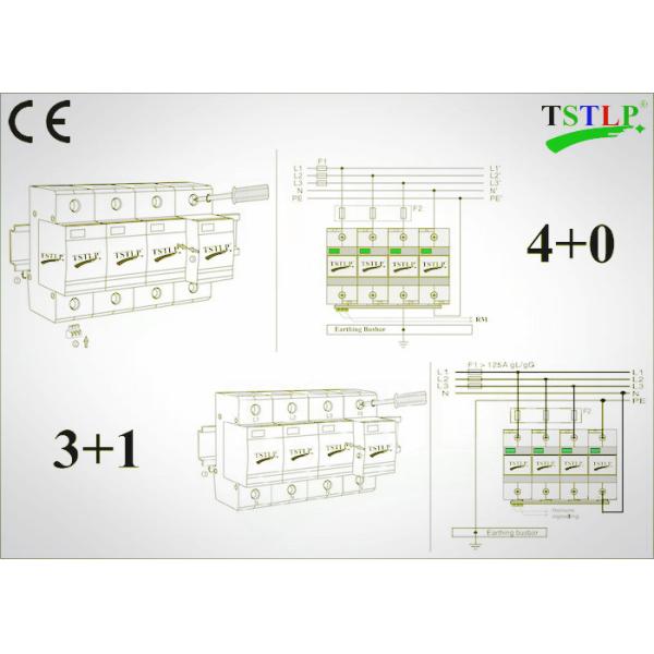 275V / 385V 60kA - 120kA Type 1 Lightning Surge Protector For Electrical Panel