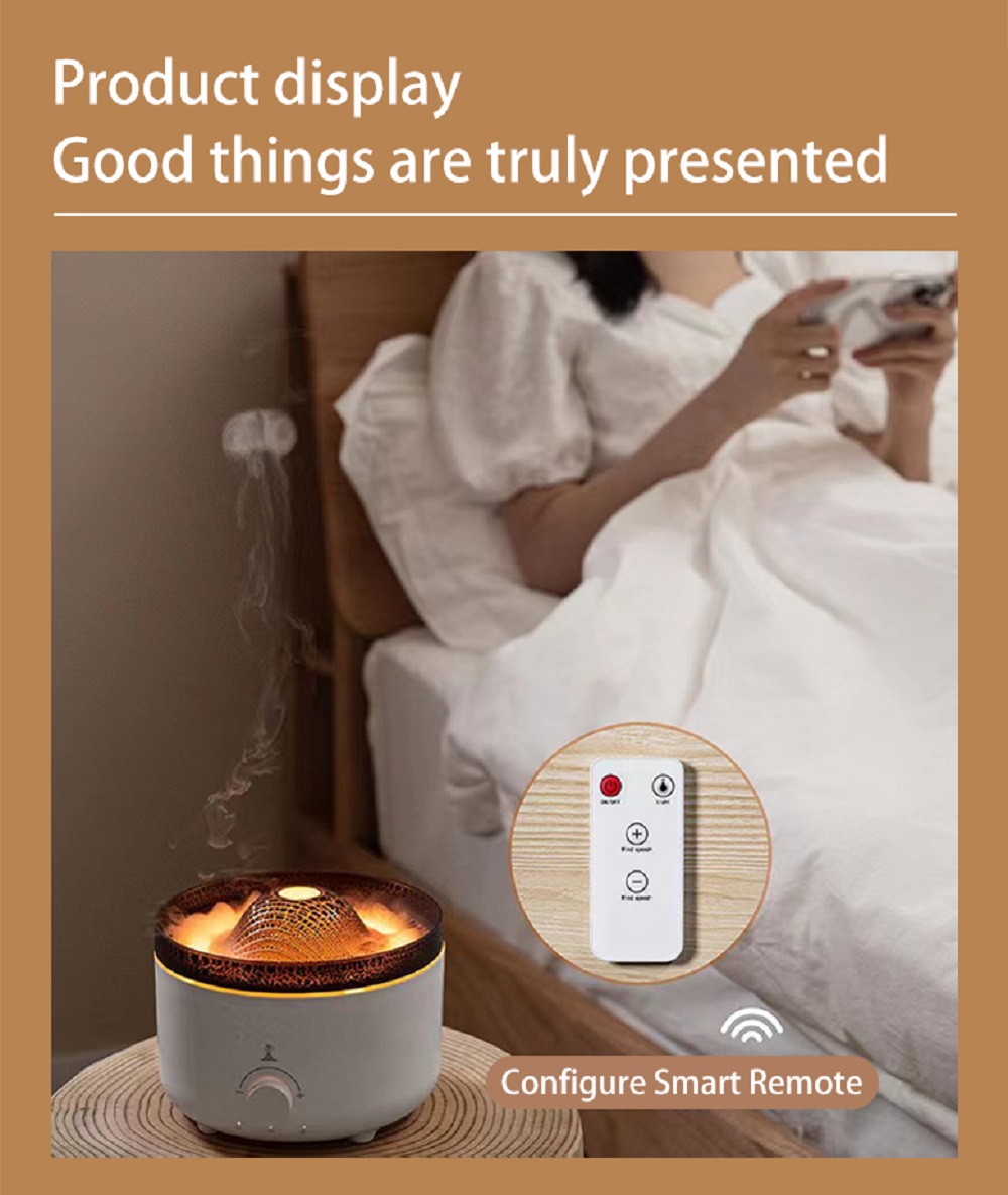 HOMEFISH 36db-45db Essential Oil Diffusers Flame Air Diffuser 560ml