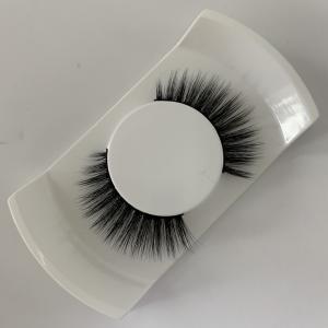 China Customized Logo 3D Silk Eyelashes 10 - 25mm Length Black Cotton band wholesale