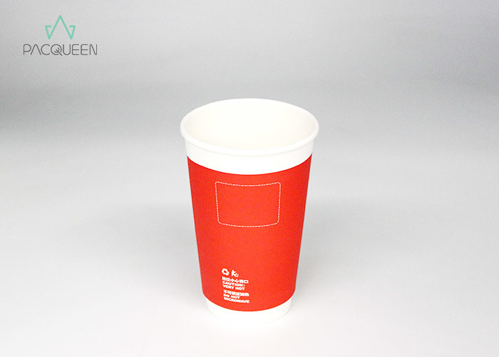 Heat Resistant Double Walled Takeaway Coffee Cups Food Grade Ink For Hot Drinks