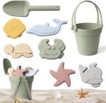 Silicone Educational Toys Bucket Molds Set Kids Beach Silicone Sand Toys