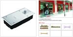 Floor Hinge 7300, color:black or blue, casting iron, weight capacity 130kgs,