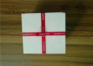 China Delicate Ribbon Bow Attached Color Cosmetic Packaging Boxes Square Shape wholesale