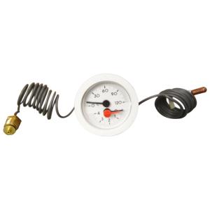China White Capillary 52mm 10 Bar Pressure Temperature Gauge Back Mount wholesale