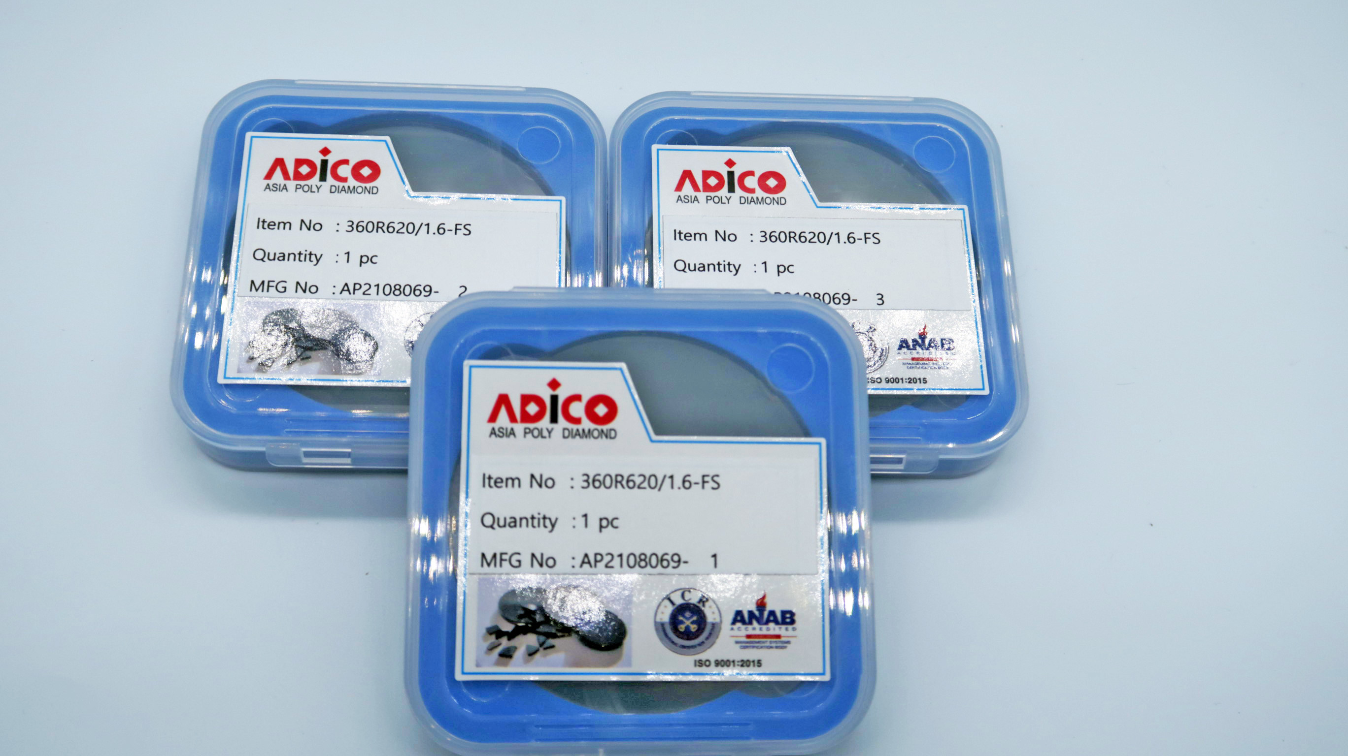 ADICO Polycrystalline Diamond Blanks For Processing Si-AL Alloys And Fiberglass