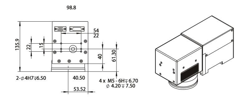GO3D-T Laser Scanning System / 3D Laser Marking Machine Black Color