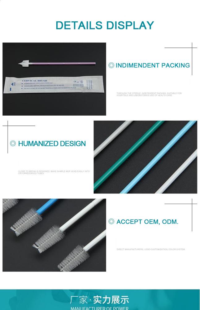 Single Use Medical Cotton Swab , Nose Throat Swab With Break Point