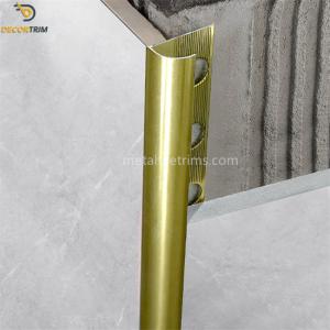 China Polish Gold Bullnosed Aluminium Tile Trim Wall Corner Accessories wholesale
