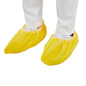 China Yellow Disposable Shoe Cover 18x41cm 83g Waterproof Chemical Protective Film wholesale