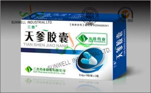 China Folding Oral Tablet Capsule Medicine Packaging Box Coated Art Paper Material wholesale