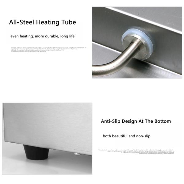 Electric Heat Preservation Soup Pool 2-Pan Food Warmer 565*380*275mm 10kg for Catering