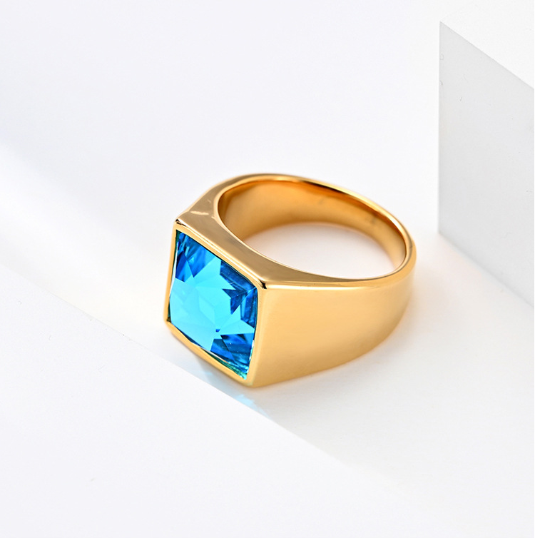 Light Luxury Gemstone Rings Fashion Jewelry Wedding Rings For Men