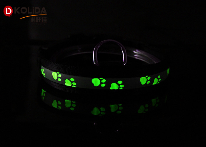 Reflective USB Rechargeable LED Dog Collar For Small / Medium Dog Cat Collar