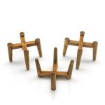 Retro Rubber wooden plant stand -Hight quality wooden planter