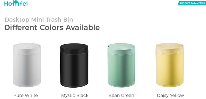 Press Open 1.5L Stainless Steel Desktop Mini Trash Bin for Office and Home Waste Disposal