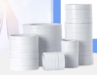 Heavy Duty Tear By Hand Double Sided Tissue Tape Rolls For Bag Sealing