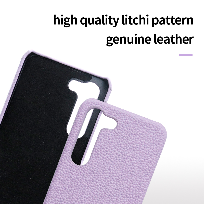 Custom Luxury Shockproof Genuine Leather Phone Case for Samsung Galaxy S23 Ultra 2023